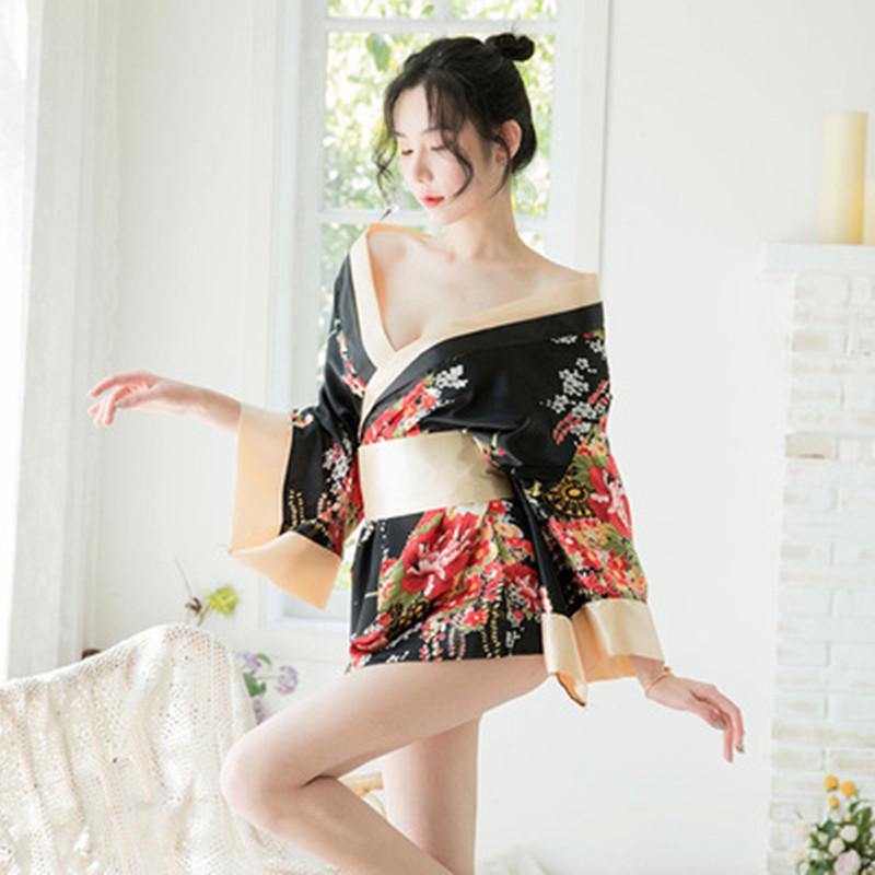 Три Жизни Японское Кимоно Нижнее Белье: Соблазнительный и игривый ролевой набор 1006