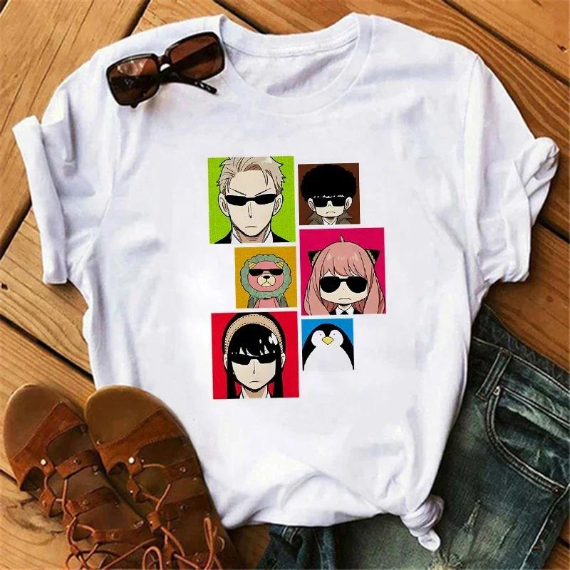 Футболка аниме Spy X Family женская японская мода Harajuku футболки с коротким рукавом летние топы Kawaii O-Neck женская футболка топ унисекс