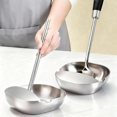 Подставка для ложки для кухонной столешницы из нержавеющей стали, устойчивое основание, держатель для кухонной ложки, подставка для половника для закусок, фруктов, соуса, супа, выпечки