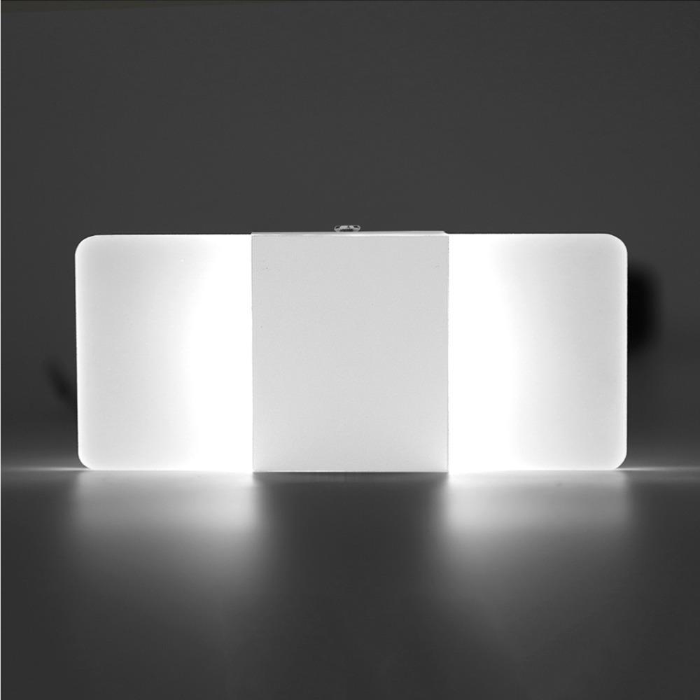 White LED Wall Sconce Acrylic Night Light Energy Efficient Wall Mount Light Hotel
