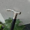 Ручная деревянная трость для ходьбы с черной латунной ручкой в викторианском стиле