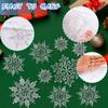 36 шт. Белые блестящие ornaments-снежинки из неокрашенной массы пластика и бумаги Украшение для рождественской площадки Рождественская елка Подвеска Для дома Зимние вечеринки
