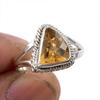 Натуральный драгоценный камень цитрин 925 пробы стерлинговое серебро ювелирное кольцо размер 5.5 г9T07