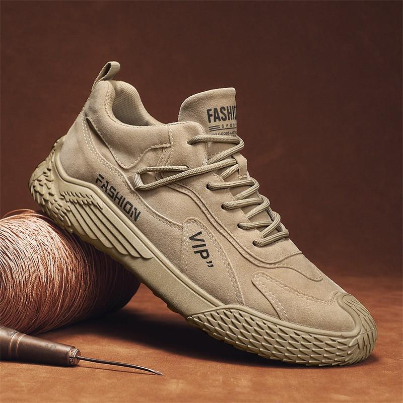 Mens Low-Cut Rubber Sole Breathable Workwear Sneakers Daily Wear