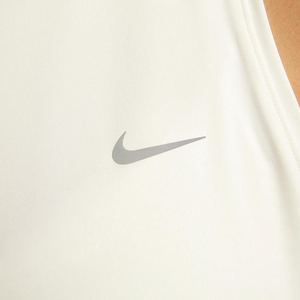 Nike Dri-Fit Swoosh Круглый вырез Приталенный крой Удобный Однотонный Жилет Женские топы Молочно-белый HQ0621133