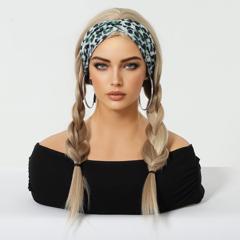 Women Blonde Wig Long Silky Straight Wigs with Bangs Synthetic Wig for Fashion Women Heat Resistant Natural Looking Hair Wig for Halloween