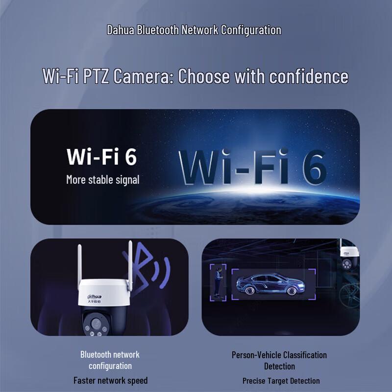 Dahua 5MP Wireless PTZ Outdoor Security Camera CN plug (adapter included)