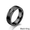 6 мм модное кольцо из нержавеющей стали Его Королева Ее Король Пара Серебро Черная Корона Пара Ювелирных Изделий Годовщина Подарки на День Святого Валентина