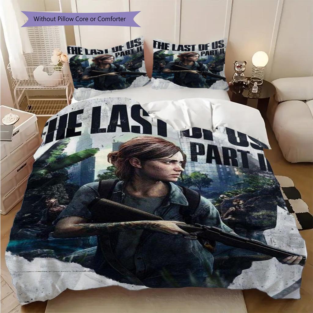 Survival Bonds Postapocalyptic World Three-piece set (1 * duvet cover + 2 * pillowcase, without core) 2D Flat Christmas birthday gift Bedding set