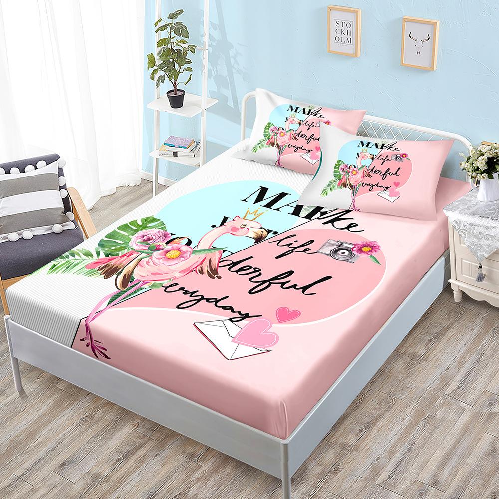 Комплект из трех предметов «Животные», Покрывало, Наволочка, Защитный чехол для матраса, Пыленепроницаемый и Нескользящий.