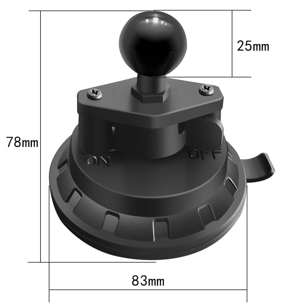 Ball Mount Twist Lock Suction Cup Base Window Mount 360 Degree Rotation for RAM Double Socket Arm Phones Action Camera Accessory