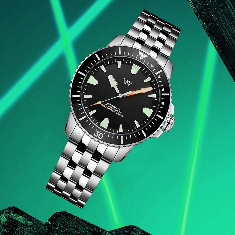 WM Watch NH35 Автоматические Механические Часы 200М Водонепроницаемые Сапфировое Стекло с AR Покрытием Welly Merck Часы Для Мужчины WM211