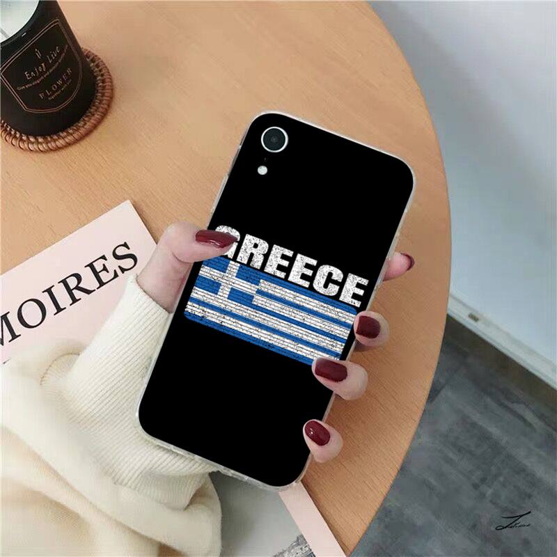 Чехол для телефона с греческим национальным флагом Греции для iPhone 13 11 12 pro XS MAX 8 7 6 6S Plus X 5S SE 2020 XR
