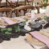 Black Lace Table Runner, 14x118 Inch Vintage Lace Table Cloth, Embroidered Boho Tables Runner for Rustic Wedding Tables Decorations, Bridal Shower,