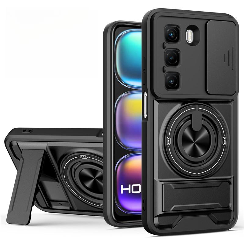 Для Infinix Hot 60 50 Pro Plus 4G Note 60 50 Pro Tecno Camon 40 30 Pro Чехол со сдвижной защитой камеры и защитой объектива с вращающимся на 360 градусов кольцом-подставкой