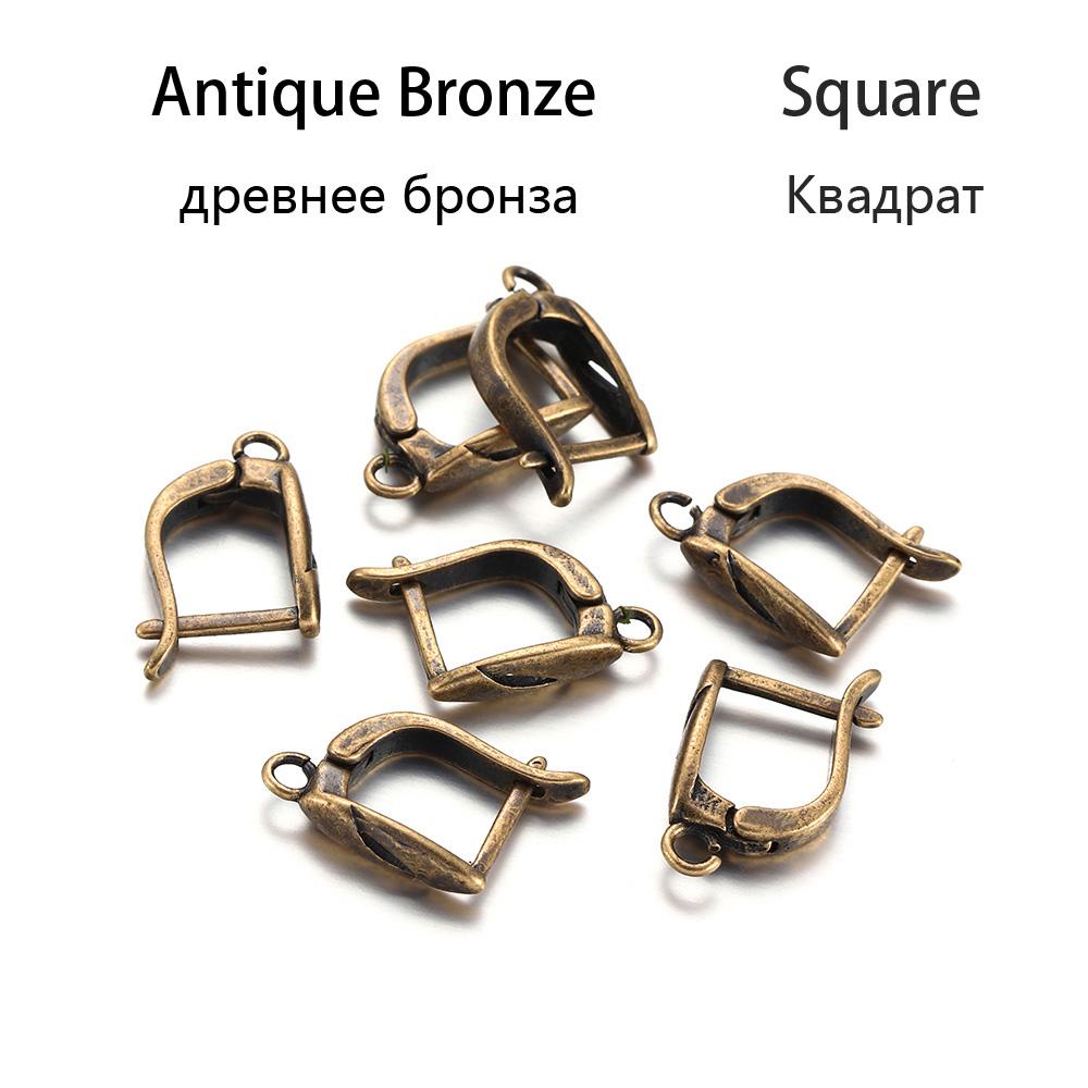 6-12 шт./лот, французские крючки для сережек золотого цвета, рычаг сзади, открытая петля, зажимы для сережек «сделай сам», застежка, аксессуары для изготовления ювелирных изделий