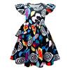 Kids Girls Casual Cute Cartoon Print Vest Sleeveless Dress Dance Cosplay Wear