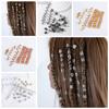28 шт./набор Золотые кольца для волос Зажимы Цинковый сплав Подвески для волос Украшение Спиральная резинка для волос Пан Дети