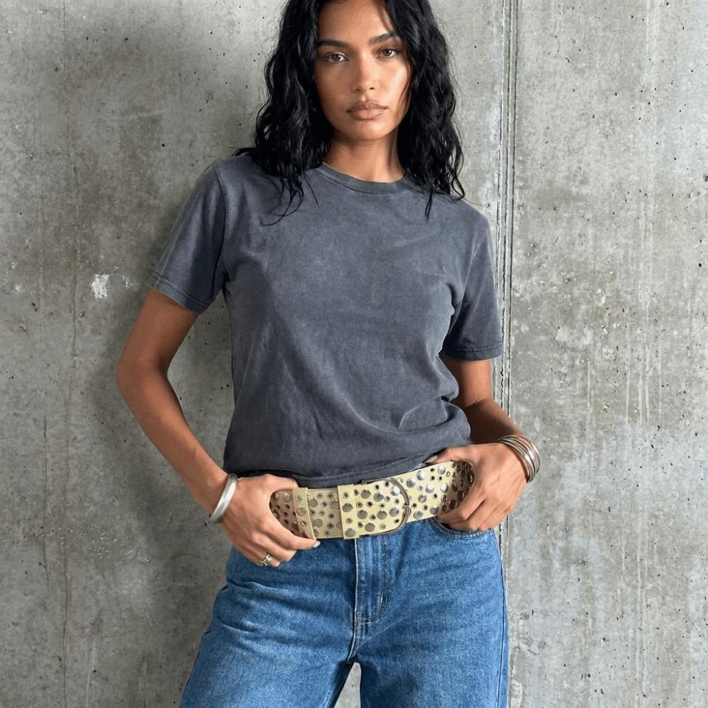 Heavy-Duty Design Punk Studded Belt Personalized Retro-style Decorative Belt Concert