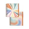 Квадратный набор 15x15 см из 2 спиральных ежедневников на неопределенный срок и блокнота Rainbow