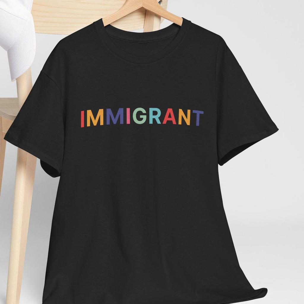 Immigrant T shirt: Ethically Made US Cotton Graphic Tee