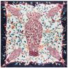 90*90cm Luxury Brand Women Chinese Silk Floral Scarfs Female European Style Square Scarves Spring Summer Shawls For Ladies