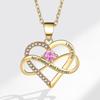 Fashionable Zircon Heart Large 8 I Love You Letter Necklace Women's Versatile Jewelry