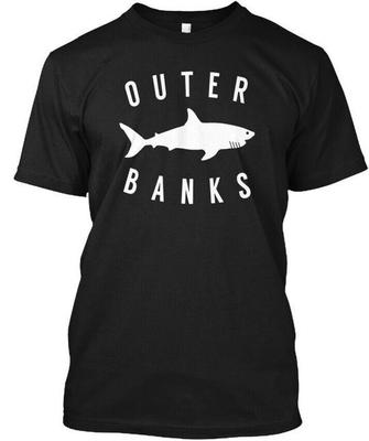 Outer Banks NC Акула Obx Северная Каролина Винтажная Футболка Сделано в США S до 5XL
