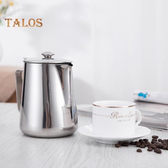 Кувшин для вспенивания кофе с крышкой, можно мыть в посудомоечной машине, портативный, прочный, с хорошим захватом, кувшин для вспенивания кофе, принадлежности для бара