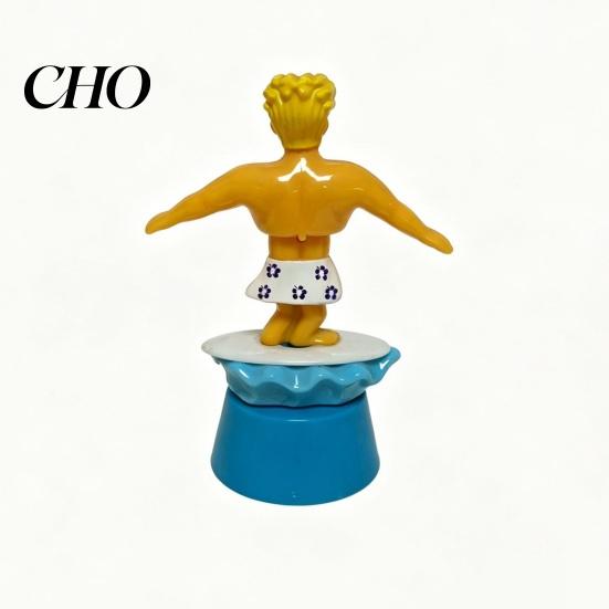 Car Dashboard Solar Toy Surfer Boy Nodding Toy, Cartoon Bobblehead for Anti-slip Decoration Dashboard, Auto Swing Shaking Figure Office Desk Accessory