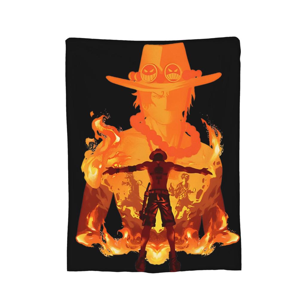 Usopp Jolly Roger Velvet Throw Blanket Luffy Anime Blanket for Home Office Super Warm Bedding Throws,