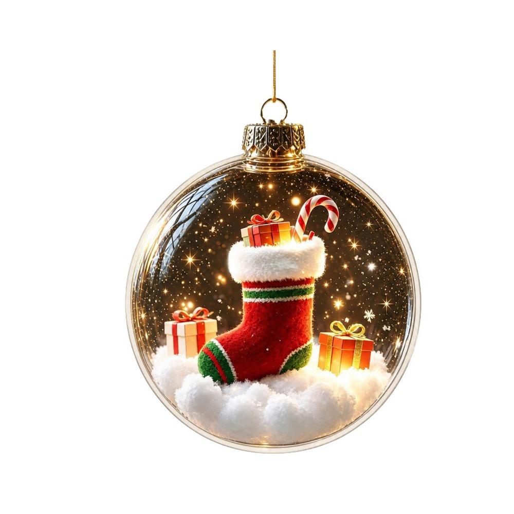 LED Lighted LED Christmas Tree Globe Decor Xmas Snow Globe Ornament  Christmas Tree Decoration
