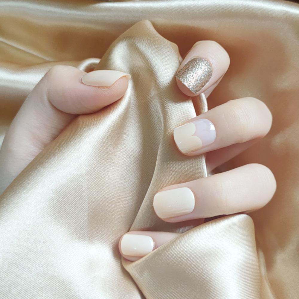 Клей Накладные ногти Градиенты Наконечники для ногтей Водонепроницаемые Французские Накладные ногти для Женщин и Девушек