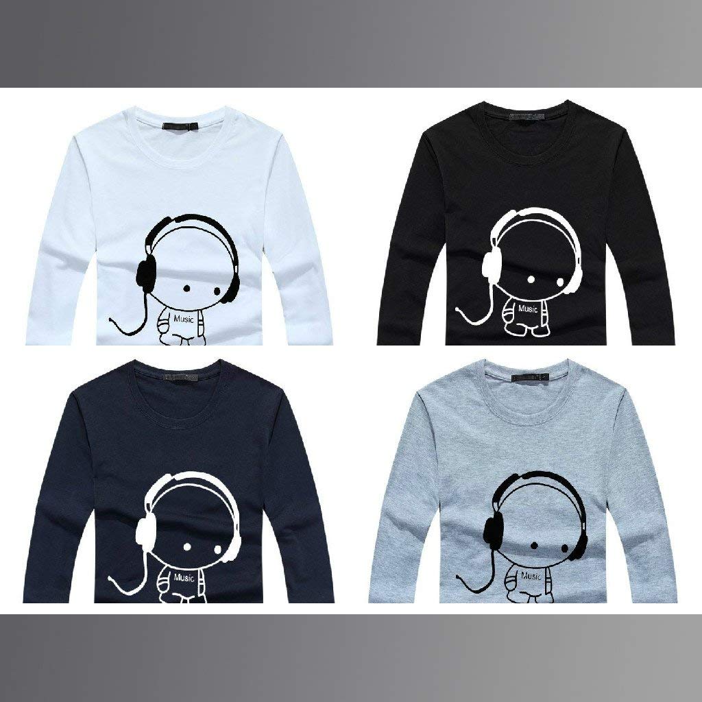 BUZZxSELECTION Длинный длинный для мужчин и футболка TSL005, рукав, рукав, персонаж, стильный, женщины, (02. Черный, 3XL)