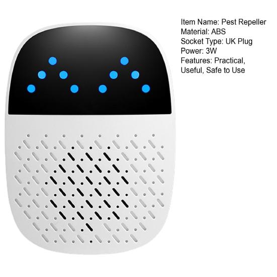 Yousheng Smart Ultrasonic Pest Repeller Insect Rodent Ultra-High Frequency Pulse Waves UK Plug Indoor Mouse Control Device Insect Repeller