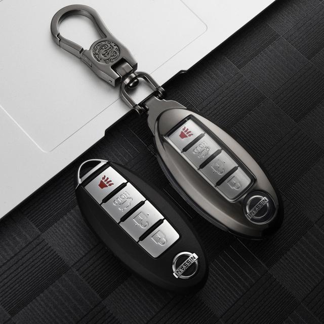 Чехол для ключей из цинкового сплава для Nissan Versa Maxima Rogue Armada Sentra Qashqai X-Trail для Infiniti FX35 QX50, аксессуары