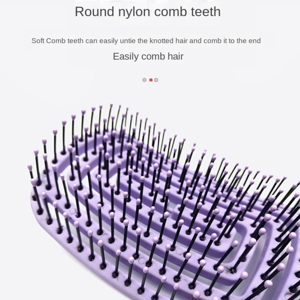 Пластиковая расческа с анти-клитом, розовая/зеленая/фиолетовая/черная расческа для волос, массажная расческа для кожи головы, женская