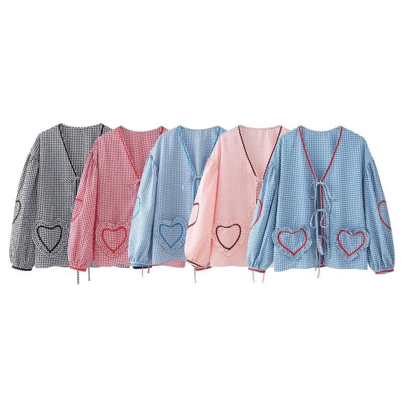 Весенне-осенняя женская рубашка больших размеров, модная повседневная клетчатая рубашка с сочетанием цветов