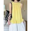 Juzhi Spring Korean-French Halter Neck Bow Tie Sleeveless Blouse 8815-1