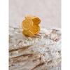Eetit Adjustable Stainless Steel Flower Shape Open Ring 18K Golden PVD Plated Texture Popular Jewelry Recommend Gift