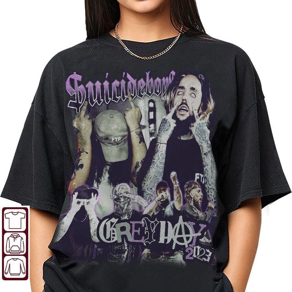 Футболка Suicideboy 90-х Винтажная, Футболка с Графикой Suicideboy Бутлег Размер S-5XL Унисекс