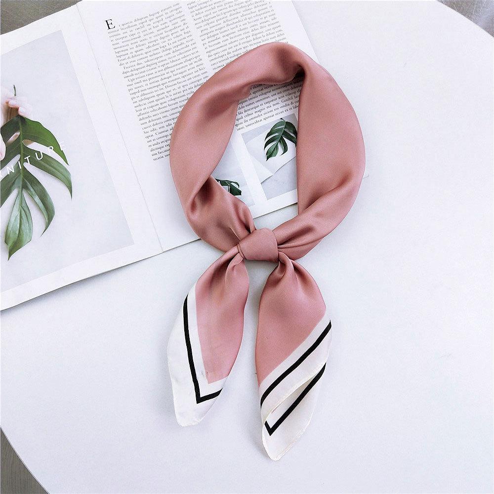 Модный декоративный шарф, повязка для волос, резинка для волос 70, маленький квадратный шарф, шелковый шарф, женский весенне-осенний универсальный маленький шарф, профессиональный шарф