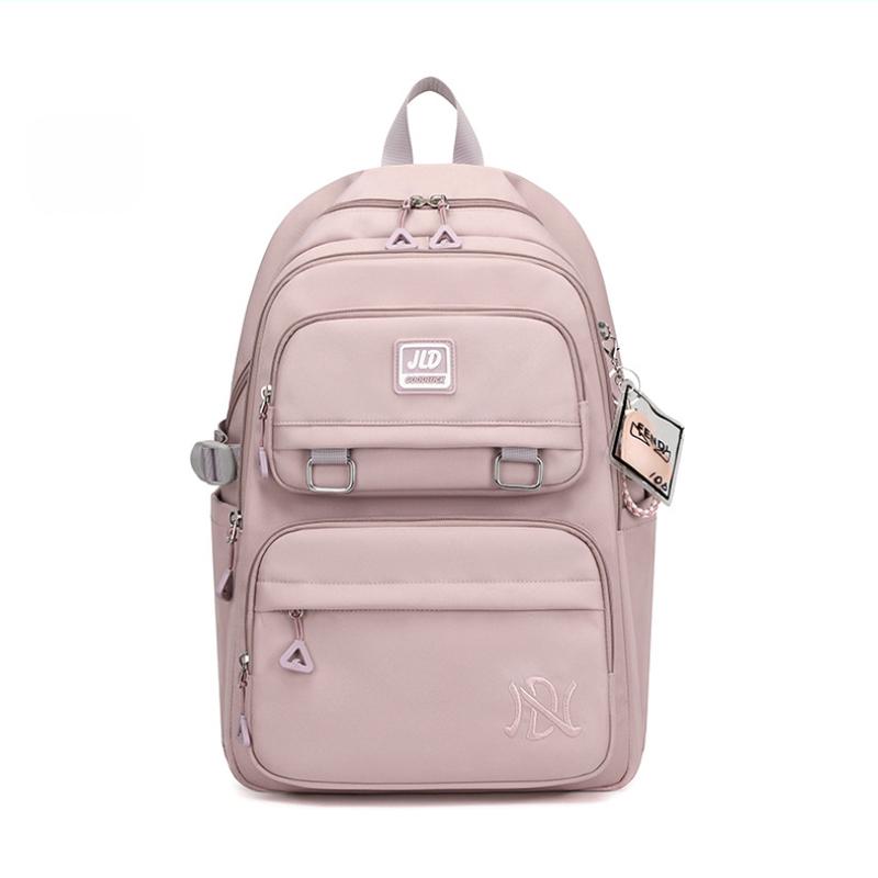 Middle School Student Schoolbags for Girl Commuting Large-capacity Backpacks Fashion Leisure Solid Color Book Bag Ultra-light Waterproof Knapsack