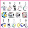 Светящиеся подвески Star Moon Sun из стерлингового серебра 925 пробы DIY Подвески