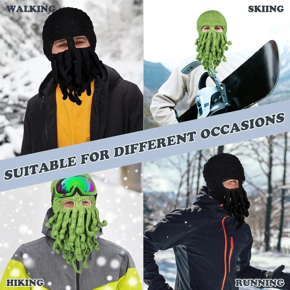Halloween Balaclava Hat Animal Cthulu Ski Cap Novelty Knitted Beanie Party