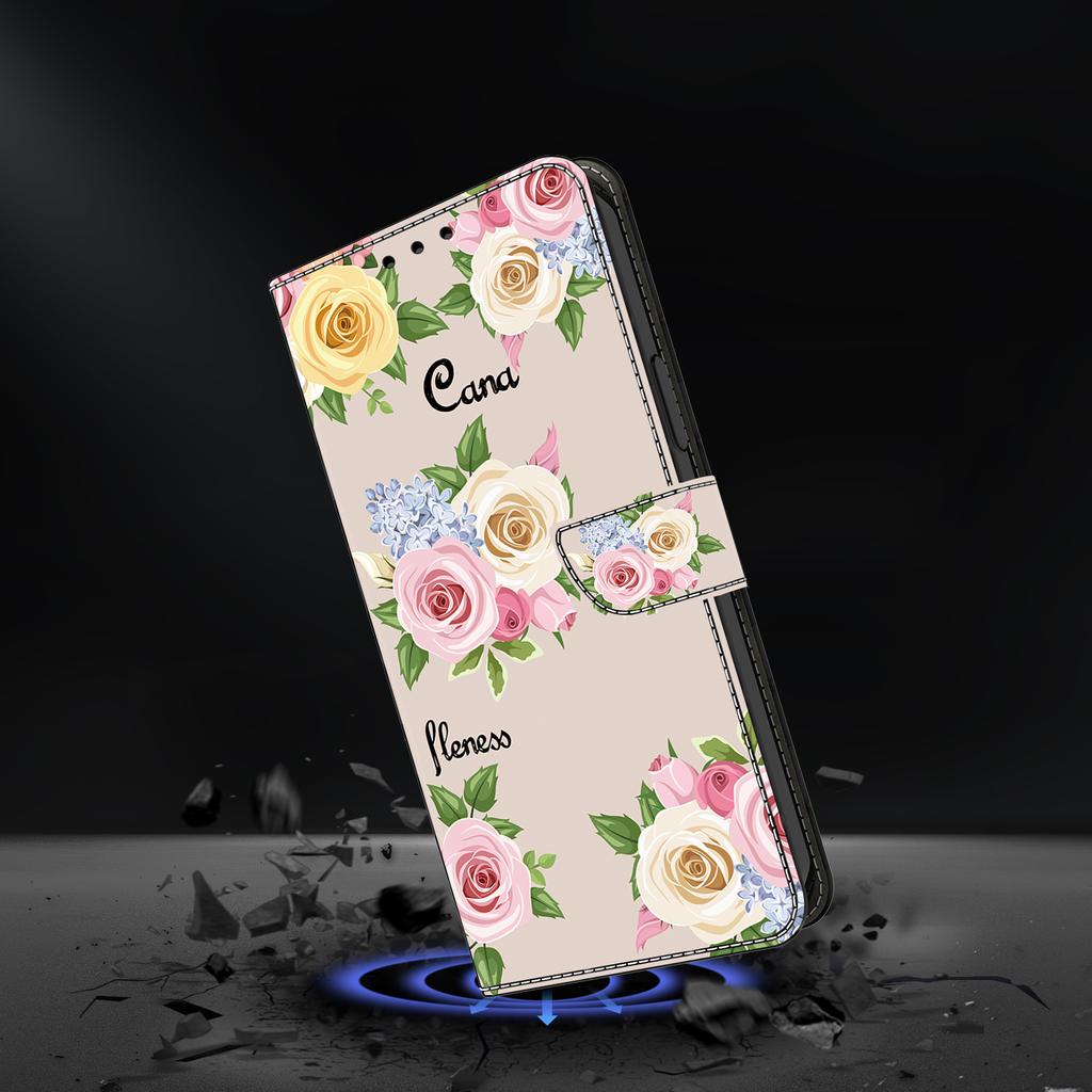 Кошелек с 3D-узором, кожаная обложка-книжка для Redmi 14C 14R 13C 12C 11A 10C 10A A4 A3 A2 A1 Plus Redmi Note 14 13 Pro Plus 4G/5G