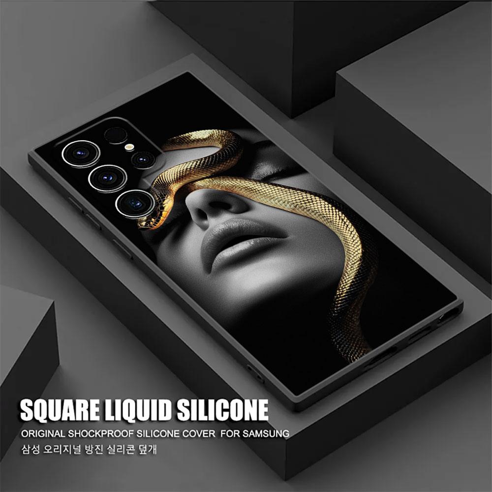 Змеи и Женщины S26Ultra Силиконовый Чехол Для Samsung Galaxy S26 S25 S24 S23 S20 S21 FE S22 Ultra Plus 5G Чехлы Мягкая Крышка для Телефона