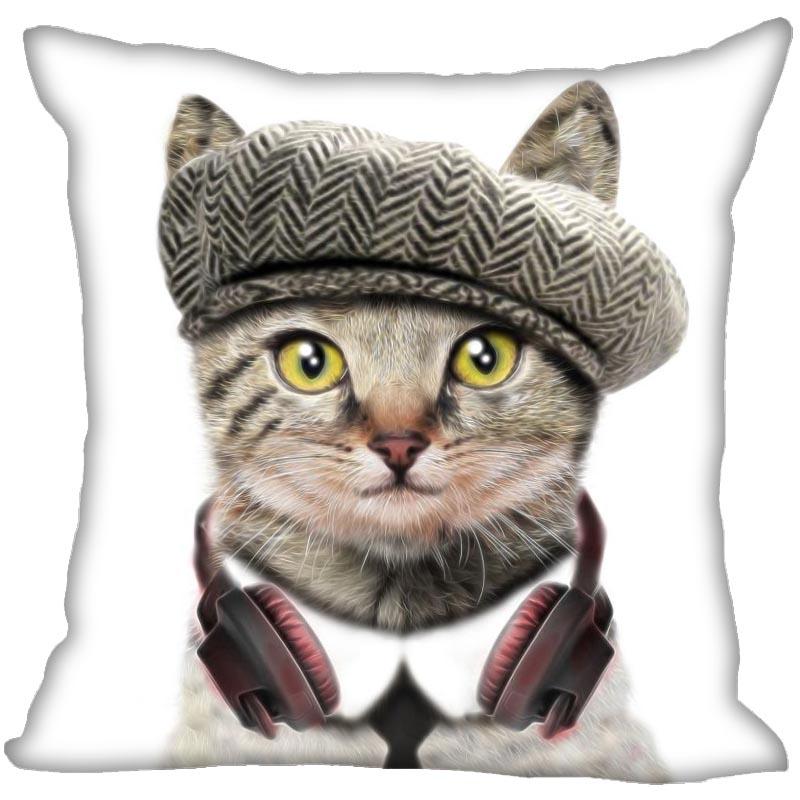 Спальня Домашний Офис Декор Наволочка Квадратная Забавный Кот Животное