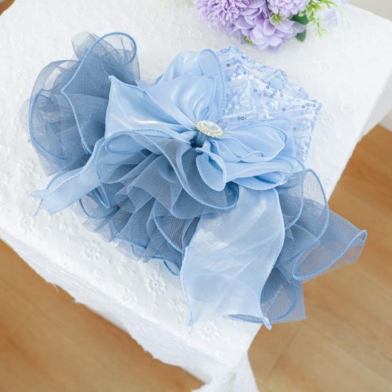 Платье для собачки-принцессы, блестящее кружевное платье-пачка для маленьких щенков, одежда для собачьих нарядов на свадебные вечеринки