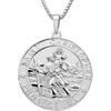 Улица. Christopher Jewelry 925 стерлингового серебра, состаренный религиозный защитный талисман-подвеска для мужчин и женщин, монета/круглая/овальная/медальон/квадратная/медальон Tangrui